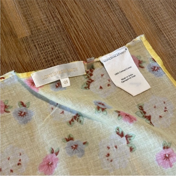 LoveShackFancy Yellow Floral Wrap Scarf - Picture 2 of 8